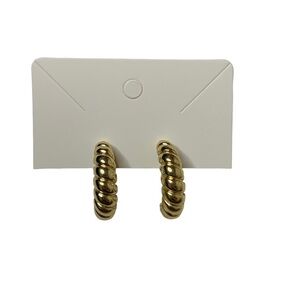 Half gold, hoops
